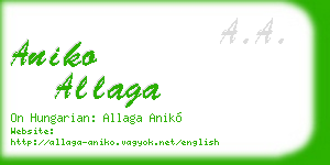 aniko allaga business card