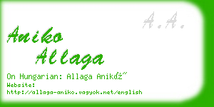 aniko allaga business card